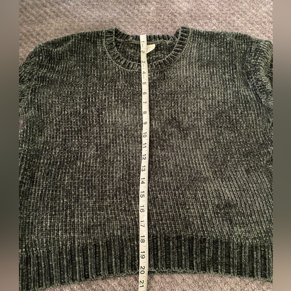 Juniors pine green knit sweater - Picture 5 of 6